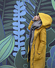 kurtki damskie Żółty pikowany puffer płaszcz oversize 3