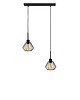 lampy wiszące Czarna lampa wisząca z drucianymi kloszami pająk regulowana LED ZAFRA LOFT 1