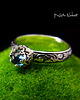 pierścionki srebrne Pierścień Elf  Eris - Topaz London Blue Srebro 2