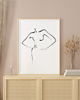 plakaty PLAKAT line art szkic kobieta akt rysunek 1