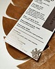 dodatki ślubne Eleganckie Menu na stoły z winietką, złote menu na imprezę 2