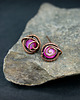 kolczyki wire wrapping Kolczyki sztyfty z masą perłową 1