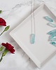 wisiory Bright Blue Titanium Crystal Point Necklace 2