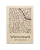 obrazy Mapa polskich miast WARSZAWA Plan miasta 3D 1