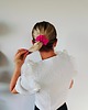 gumki do włosów Gumka jedwabna, scrunchie, frotka neonowa fuksja MIDI 3