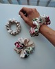 gumki do włosów Różany ogród - zestaw jedwabnych scrunchie 3