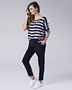spodnie dresowe damskie Spodnie z dżerseju Boyfriend Look 415 granatowe 3