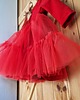 sukienki dla dziewczynki Sukienka Dresowa Czerwona Tiulowa 5