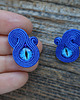 kolczyki soutache Kobaltowe  oczka - kolczyki soutache 3