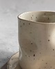 kubki Ręcznie robiony kubek ceramiczny z talerzykiem, Beżowe szkliwo w kropki 5