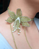 chokery Pistacjowa orchidea - naszyjnik choker z koralików 1