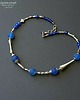 korale Vintage style uroczy naszyjnik z matowego błękitnego szkła Prezent handmade 6