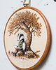 Ozdoby na ścianę Badger Book Lover, haft w oprawie 20 cm 2