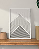 plakaty Czarno-biały plakat geometryczny, góry, abstrakcja geometryczna, linie. 6