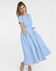 sukienki midi damskie Lniana Sukienka JASMINE BLUE SKY 4