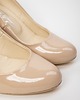 czółenka damskie SKÓRZANE CZÓŁENKA ZAPATO 042 KOLOR BEŻ LAKIER 1
