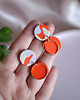 kolczyki z masy plastycznej KOLCZYKI wakacyjne, lekkie! pastel orange 3