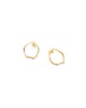 kolczyki srebrne Kolczyki srebrne WAVES Circle / gold earrings 2