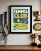 plakaty Plakat tenis club, retro poster, vintage afisz, dla tenisisty 2