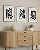 plakaty Zestaw 3 abstrakcyjnych plakatów geometrycznych, do salonu, sypialni. 4