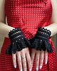 rękawiczki damskie Koronkowe rękawki/mitenki czarne gotyckie wiktoriańskie 2