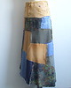 spódnice maxi Długa patchworkowa spódnica kolorowy denim r.38 2