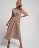 sukienki midi damskie STAN - beżowa sukienka dzianinowa 2