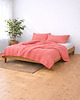 tekstylia - różne Lniana kołdra z wypełnieniem z bawełny organicznej, 140x200cm - koralowy 2