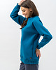bluza bez kaptura damska Bluza basic ciepła ,,SEDA" petrol 1