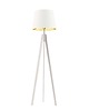 lampy podłogowe Drewniana lampa stojąca na 3 nogach ARUBA GOLD 2