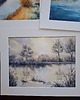 obrazy Obraz akwarelowy "Świt nad rozlewiskiem" oprawiony w passe-partout 40x50 cm 1