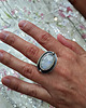 pierścionki srebrne Pierścionek ręcznie wykonany ze srebra 925 kamień księżycowy 1