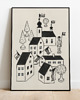 plakaty Plakat Vintage Retro Houses 1