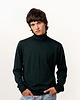 swetry męskie Sweter Męski OCELOT Zielony Butelkowy- wełniany golf 100% merino M/L 1