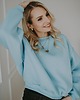 bluza bez kaptura damska Bluza Basic oversize błękitna 2