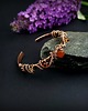 bransoletki wire wrapping Bransoleta mankietowa z agatem bursztynem i cytrynem - Zamówienie specjalne 9