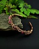 bransoletki wire wrapping Miedziana bransoleta cuff z różowym turmalinem 6