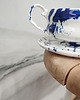 kubki i filiżanki Porcelanowa filiżanka w niebieskie kropki ze spodkiem 8