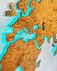 Ozdoby na ścianę Drewniana Mapa Świata Podświetlana LED 1