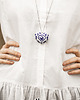 wisiory Naszyjnik Porcelanowy Serce Folklor Duże 1