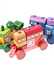 klocki i zabawki drewniane Pociąg z klocków kolorowy duży + personalizacja 4