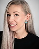 kolczyki z masy plastycznej Kolczyki Katie - szaroniebieskie 2