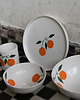 patery i talerze Talerz porcelanowy z pomarańczami LA LUZ / 21 cm 2