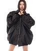 kurtki damskie Kurtka typu bomber oversize czarna collar 8