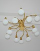 lampy wiszące Mosiężny żyrandol Helestra vintage 3