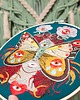 Ozdoby na ścianę Madame Butterfly green, haft w tamborku 20 cm 5