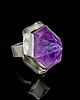 pierścionki srebrne Pierścionek Baśniowy kryształ ametystu 2