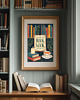 plakaty PLAKAT książki BOOK NOOK retro czytanie books prezent 1