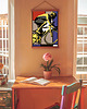 plakaty Plakat rowerowy - Kolarz w stylu Mondriana 2