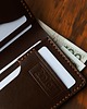 portfele męskie Ręcznie szyty portfel ze skóry - Bifold Brown 3